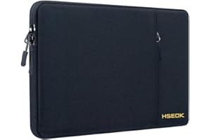 HSEOK 15,6 Pouces Housse de Protection Ordinateur Portable, Laptop Sleeve Case PC Netbook Ultrabook Sacoche Compatible 15-15,6 Pouces pour MacBook Acer ASUS Dell Fujitsu Lenovo HP Toshiba, Noir