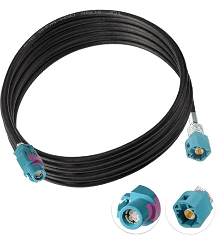 Eightwood Câble HSD LVDS Z femelle vers mâle 300 cm 4 cœurs pour BMW F30 F10 F25 F15 Audi VW Mercedes Peugeot Vidéo Audio Rear View Caméra de sauvegarde Rétrofit Navigation etc
