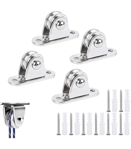 Amig - Poulie à Vis En Bois Modèle 401 | Avec Roue En Plastique Noir Dimensions 6 X 30 Mm Acier Galvanise Non Adapte Pour Les Travaux De Levag 95879334