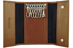 CM CONTE MASSIMO CONTE MASSIMO Llavero para Hombre y Mujer de Piel Auténtica Sin Caja