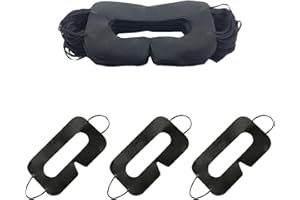 CUZKC 30 pièces de masque VR masque jetable VR sueur VR étagère de stockage jetable VR eye Covers masque oculaire jetable S'adapte bien masque VR sueur pour VR(Noir)
