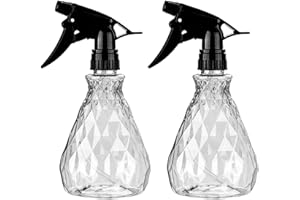 Vwoqiy 2 butelki z rozpylaczem 500 ml, pusta butelka z rozpylaczem z regulowaną głowicą natryskową, spryskiwacz do roślin, kwiatów, ogrodu, fryzjera (przezroczyste)
