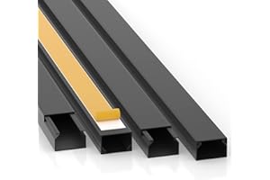 CILSON Canal de cable autoadhesivo de 20 m (25 x 16 mm (ancho x alto), color negro