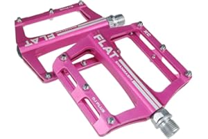 FrontStep Pedali Antiscivolo in Alluminio Pedali per Bicicletta Facili per MTB/Pedale Mountain Bike/Pedale BMX con Perno in Acciaio CR-Mo