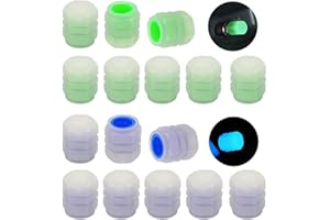 GIANTDEER 16 Tappi per Valvole Pneumatici per Auto, Tappi per Valvole per Pneumatici Luminosi, Biciclette Universali, Auto a Batteria, Motocicli, Automobili e altri Modelli (8 verdi + 8 blu)