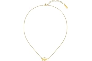Lacoste Collier pour Femme Collection CROCODILE disponible en version argentée, dorée ou or rose clair
