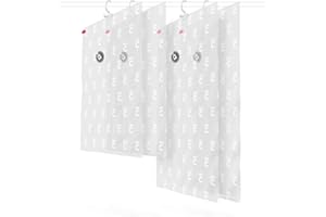 Compactor Lote 4 x Bolsa de almacenaje al vacío con percha Transparente 70 x 0.2 x H.105 cm / 70 x 0.2 x H.145 cm