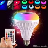 Bluetoothlu Led Ampul Hoparl&ouml;r Mp3&ccedil;alar Renkli Led Disko Ampul