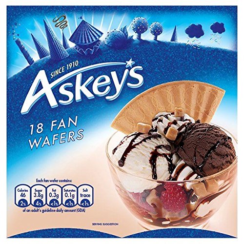 Price comparison product image Askeys Pompadour Luxury Fan Wafer Biscuits 18 per pack
