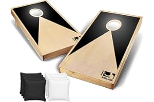ORIGINAL CUP Original American Cornhole® with LED Lights | Tossing Game | 100% Wooden | 2 Boards + 8 Bags + 1 Protection Bag | Official Dimensions | Outdoor and Garden Game | OriginalCup®
