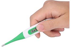 Cikonielf Tierthermometer Veterinärelektronisches Thermometer Wasserdichtes digitales Ehermometer Haustierthermometer Digitales Vieh Schafpferde Nutztierthermometer für Hunde Pferde Katzen