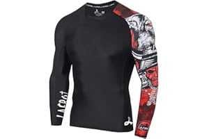 LAFROI Men's Long Sleeve UPF 50+ Baselayer Skins Performance Fit Compression Rash Guard-CLYYB