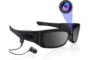 ZGSZ Cámara de Gafas de Sol, Cámara Deportiva Bluetooth HD 1080P cámara de Gafas Compatible con Actividades en Interiores/Exteriores, Grabación de Video y Toma de Fotos Continúa Trabajando 2 Horas
