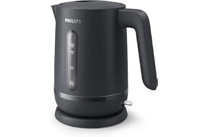 Philips Kettle, 2020W, 1.7L, Plastic Body | 1000 Series, Flat Heating Element, Removable Filter, Boil-Dry Protection, 360° Base, HD9314/90