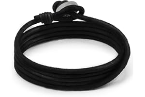 LOCAL LEAGUE Braccialetto Multi-strato in Cordino di Pelle da Uomo, Fidanzato SURF PATROL AUSTRALIA Regolabile Multilivello per Surfista Vacanze Feste Sagre Spiaggia REGALO 92 cm