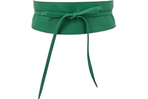 FASHIONGEN - Ceinture femme Obi en Véritable Cuir de Vachette Pleine Fleur, Ceinture pour robe, CASSIANE