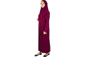 Muslim One-Piece Prayer Dress for Women,Abaya Dress,Islamic Dress,Full lenght Hijab