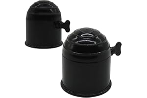 HISports Lot de 2 capuchons de protection pour boule de remorquage avec serrure, pour attelage de voiture Noir pour boule de remorquage de 50 mm
