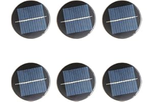 Nuzamas, set di 6 mini celle a pannello solare 6 V 80 mm per energia solare, fai da te casa, giardino, progetti scientifici – Giocattoli – Caricabatteria