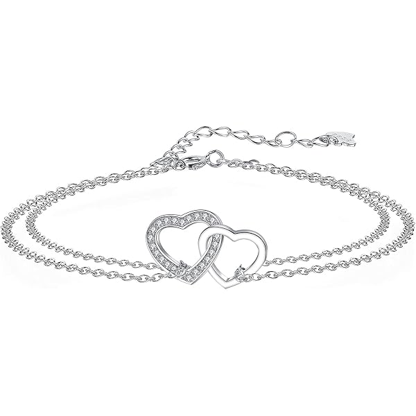 Pulseras Corazón Mujer Plata - Alta Calidad - Envío Rápido