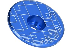 DILWE VGEBY Bike Stem Cap, Mountain Bike Headset Top Cover Road Bike Aluminum Alloy Front Fork Stem Top Cap for Most Bikes, Road Bike, MTB Bike(Blue) Electric Bicycle Modification Accessories