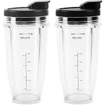 2 pz 16oz tazza frullatore con coperchi per Nutri Ninja Pro BL660 BL663CO BL740 BL770 BL770W BL771 BL773CO BL780 BL780CO