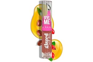 Give Me Cosmetics, Glazed Lip Oil, Infused with Jojoba Oil, Intensely Hydrating and Delivers a Gorgeous, Glossy Finish - Pecan Pout
