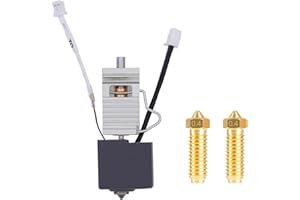 LANKEGU Kit Hotend pour Anycbic Kobra 3, bloc chauffant assemblé pour imprimante 3D avec tête d'impression dissipateur de chaleur, kit d'extrémité chaude avec 2 buses en laiton de 0,4 mm pour Kobra 3