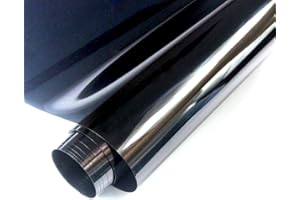 FENTIS Película para Ventana Solar Película de Vidiro Unidireccional Lámina de Protección Solar Resistente a Los Rayos UV No Pegamento 90x200cm