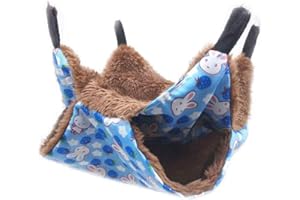 Destinely Hamac Lit Balançoire Matelas de Cage Hamac pour Chat Furet Rat Lapin Petit Chien ou Tout Autre Petit Animal de Compagnie Chaton Cage