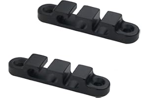 Guyker 2Pcs 3-String Retainer/String Guide for Electric Bass Head Retainer String Tree String Buckle Guide Groove Bass String SR5, Black