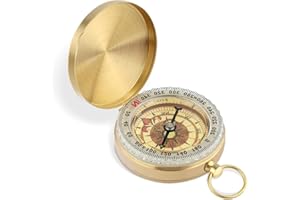 QHFlashbuy Kompass Outdoor,Kompass Kinder Wandern,Stoßfest Compass Portable Wasserdicht mit Leuchtziffern für Camping Wandern Outdoor Aktivitäten