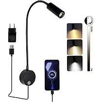 2 Lampade Da Lettura USB Flessibili - Luce LED Dimmerabile A Tocca | Per Letto E Scrivania - Foto 2