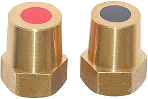 PETSTIBLE 1Pair M10 M6 M8 Stud Remote Battery Power Junction Post Connectors Adapter Brass(M10)