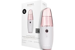 GESKE | SmartAppGuided™ Facial Hydration Refresher | 4 in 1 | Wasserzerstäuber | Gesichtsdampfer | Wasserspray | Face Mister | Gesichtsreinigungsgerät | Sprühnebler | Kosmetik | natürlicher Glow