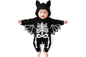 FUTERLY Deguisement Halloween Bebe, Deguisement Chauve Souris Bebe, Costume Halloween Bebes, Pyjama Halloweens Bebes, Tenue Halloweens Bébé Ensemble 0-24 Mois