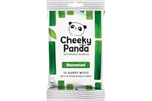 ‎THE CHEEKY PANDA The Cheeky Panda Bamboo Travel Wipes, 12 Wipes per Pack, Practical Travel Size Wet Wipes Made of Bamboo