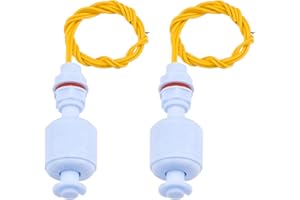 Aideepen 2 sensori di livello dell'acqua, interruttore a galleggiante, sensore liquido per idroponica, giardinaggio, acquario, piscina, serbatoio — 10 W, 52 mm