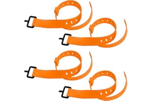 YYWWLX 4PCS Heavy Duty Rubber Straps 45cm, 50cm Orange Tie Down Straps Quick Release Strap for Bikes, Ski, Cargo, Sports, Outdoor Lashing Gear