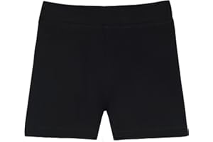 Lilax Girls' Basic Solid Soft Dance Short for Gymnastics or Under Skirts