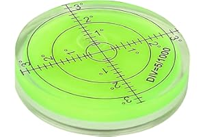 KSYWYDU Bullseye Bubble Spirit Level Large Acrylic, 60mm Circular Spirit Level with Degrees for Precision Measuring, Horizontal Green Camera Platform Balance Tool, Ideal for Caravans Construction & DIY Use