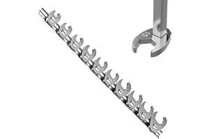 Kranfotsnyckel, 10 delar skiftnyckel, 10–22 mm kråkfot nyckelsats, hylsnyckel, vridmoment kråkfotsbörsnyckel sats, med 3/8 tu