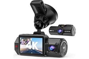 VANTRUE 4K Dash Cam Front and Inside with GPS, N2S Dual Dashcam for Car 2.5K + 2.5K, Taxi Car Camera Front and Rear with IR Night Vision, Dashboard Camera 24H Parking Mode, 512GB Max