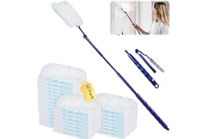 ORTVIAI 51 Piezas para Swiffer Plumero Duster Kit, Imanes para Swiffer el Polvo, con 1 Asa para Polvo, para Pelo de Animales, Polvo, Suciedad