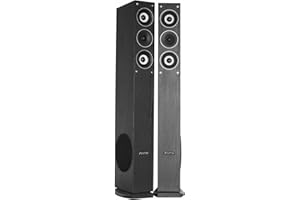 SKYTRONIC Fenton SHFT52B Altoparlanti da Pavimento HiFi - Nero, 500 W max., Altoparlanti Torre HiFi a 3 vie, SPL 88 dB, 20 Hz a 20 kHz, Audio Hi-Fi, Altoparlanti da pavimento in legno Home Cinema