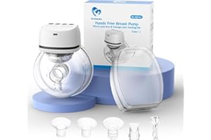 Bellababy Breast Pump,Portable Wireless Wearable Rechargeable Hands Free Breast Pump Electric with 4 Modes & 6 Levels (White-24mm)