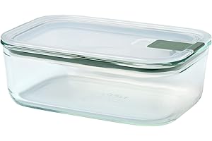 Mepal - Glasbehälter mit deckel EasyClip - Meal prep boxen - Geeignet für Mikrowelle, Dampfgarer, Ofen und Gefrierschrank - Luftdicht und auslaufsicher - Mikrowellengeschirr - 1000 ml - Nordic sage