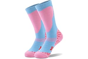 YWYHHM Skisocken Kinder Unisex Baumwolle Skistrümpfe Kinder Thermosocken Kinder für Jungen Mädchen,Dicke Verstärkte Kniestrümpfe Winter Sportsocken für Kinder Active Kniehoch Bunt Warm zum Skifahren