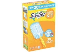 Swiffer zestaw magnesów do kurzu o zapachu Febreze, 1 uchwyt plus 3 zapasowe ściereczki, 1 opakowanie (1 x 1 sztuka)