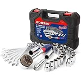 WORKPRO WP202528 3/8&rsquo;&rsquo; Metrik/İn&ccedil; 32 Par&ccedil;a Cr-V Profesyonel Lokma ve Kombine Anahtar Takımı